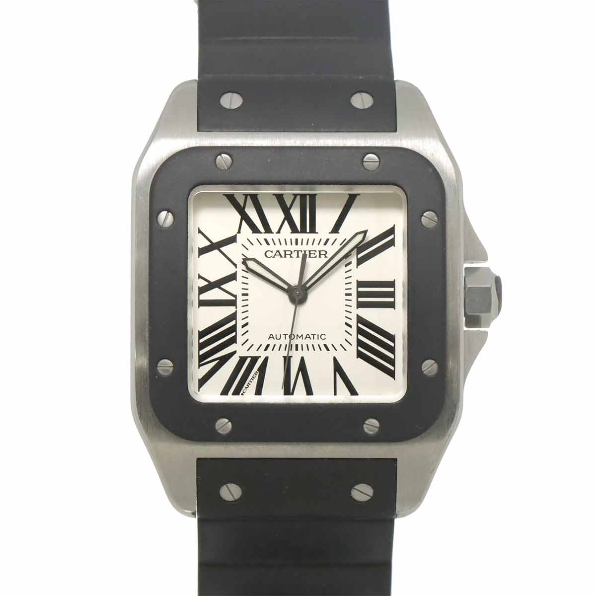 Cartier サントス100 LM W20121U2 メンズ 腕時計 シルバー オートマ 自動巻き ウォッチ Santos 100 カルティエ 90301374