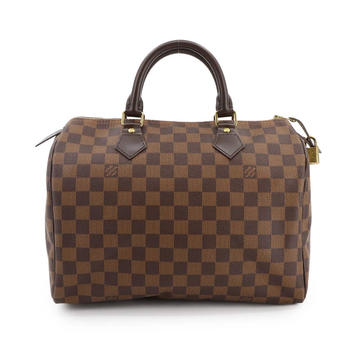 LOUIS VUITTON ダミエ スピーディ 30 ハンド バッグ エベヌ ブラウン N41531 ゴールド 金具 Speedy ルイ ヴィトン 90300486