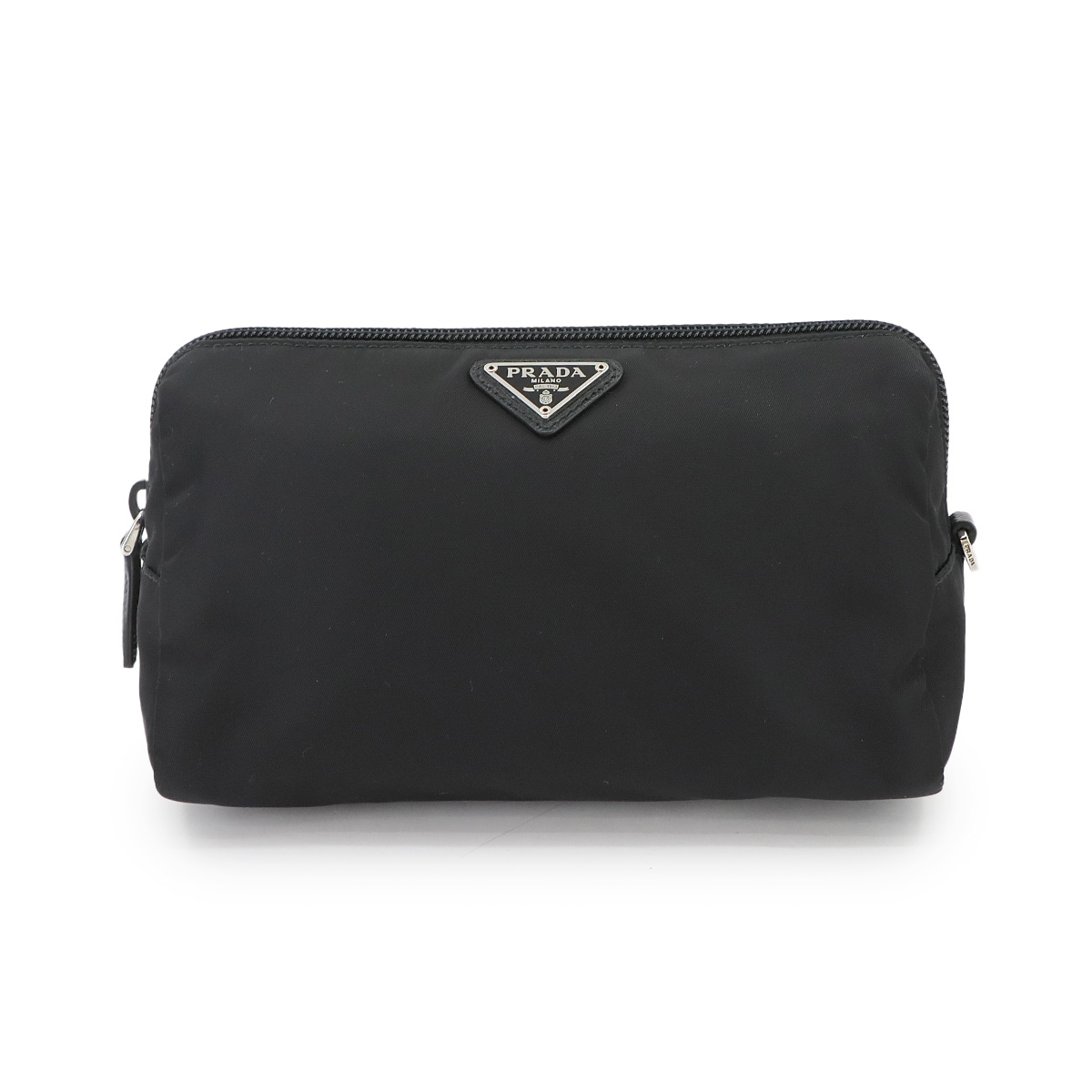 PRADA ポーチ ナイロン サフィアーノレザー ブラック 1NE693 シルバー 金具 Pouch プラダ 90301547