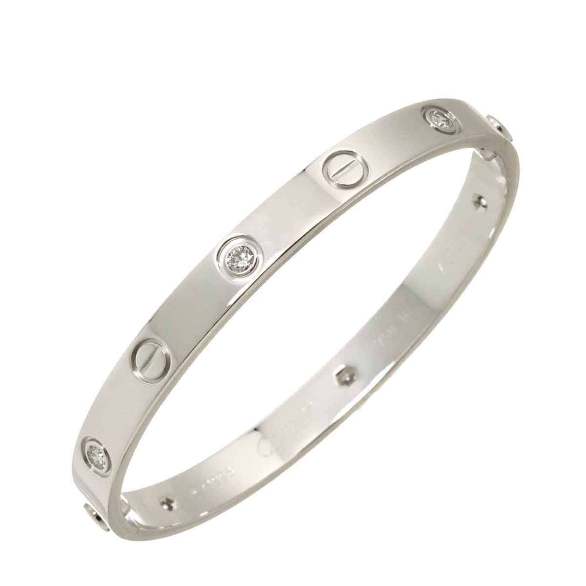 Cartier トリニティ MM #64 リング セラミック K18 WG 3連 750