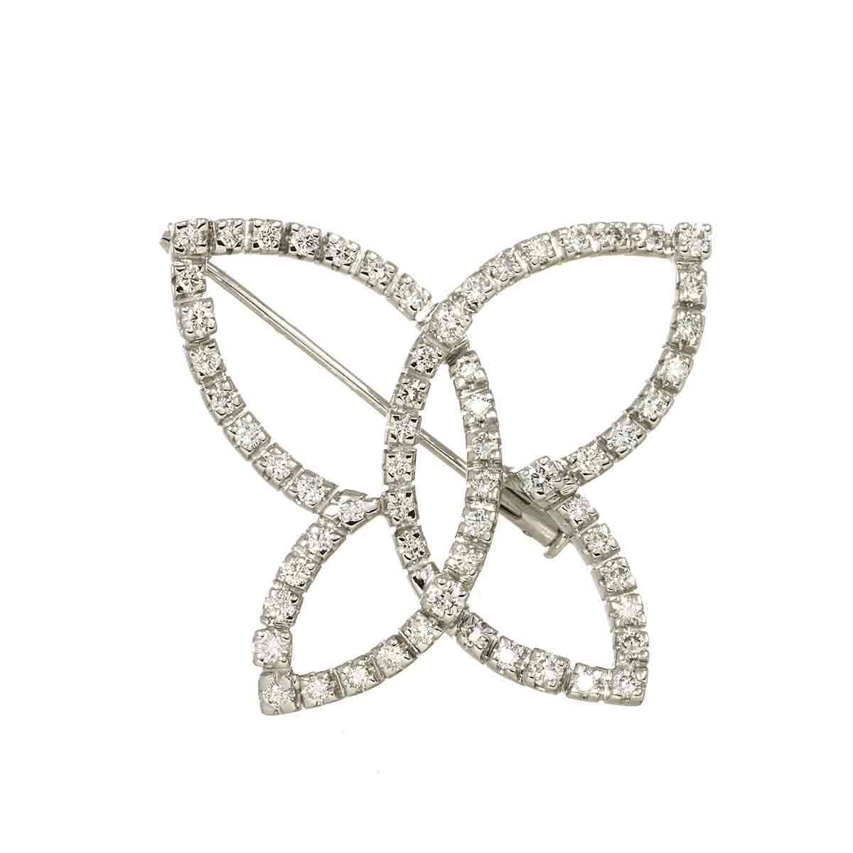 DAMIANI ダイヤ ブローチ K18 WG ホワイトゴールド 750 Diamond Brooch ダミアーニ 90297631