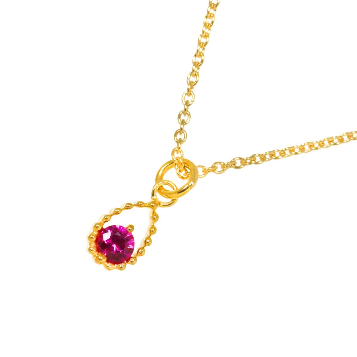Vendome Aoyama ルビー ネックレス 45cm K18 YG イエローゴールド 750 Ruby Necklace ヴァンドーム青山 90299770