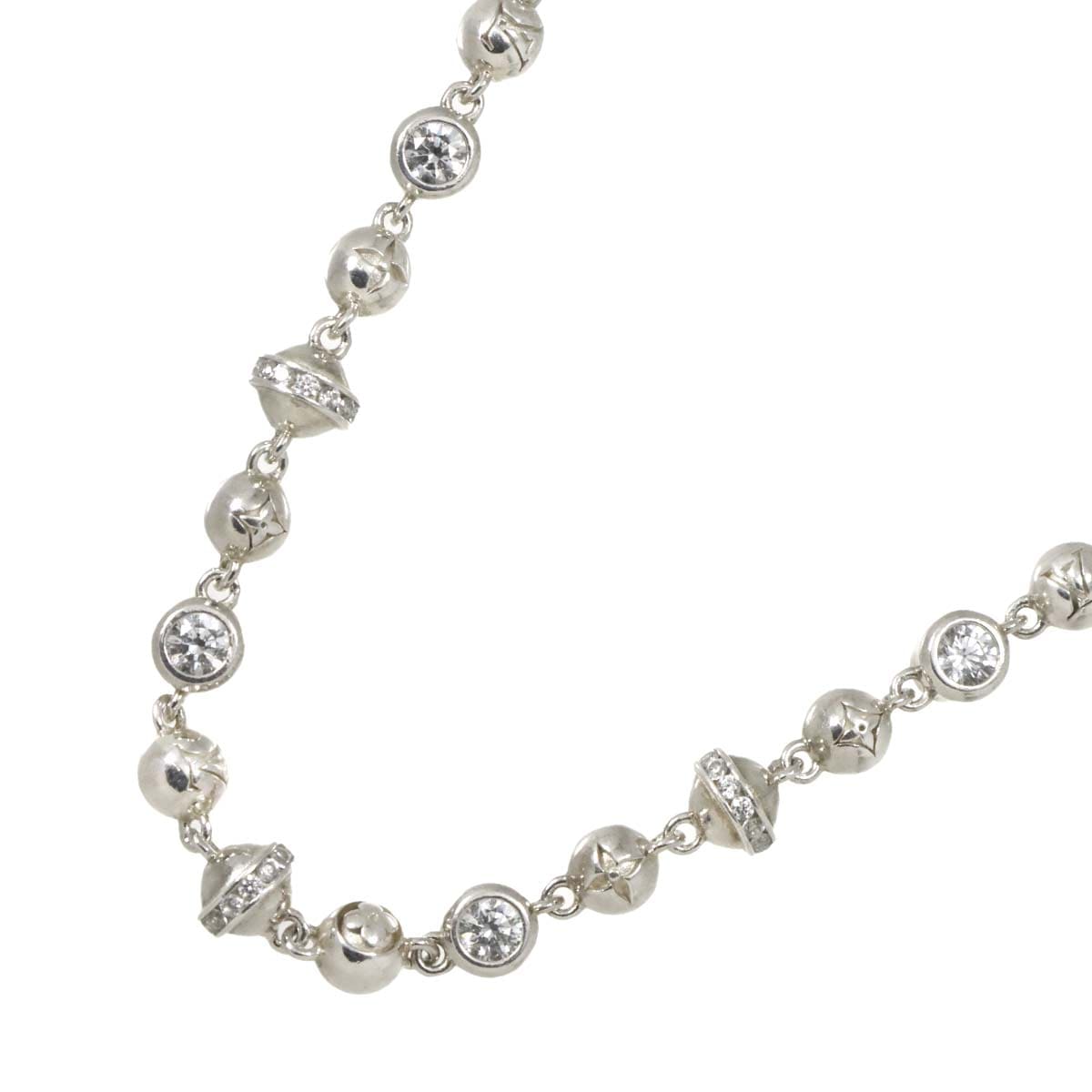 LOUIS VUITTON LV グローブ ネックレス 47cm SV シルバー 925 Globe Necklace ルイ ヴィトン 90300360