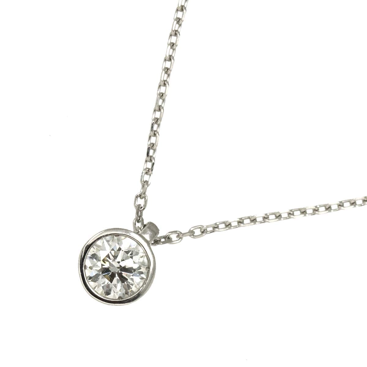 ダイヤ 0.217ct ネックレス 44.5cm Pt プラチナ Diamond Necklace 90302078