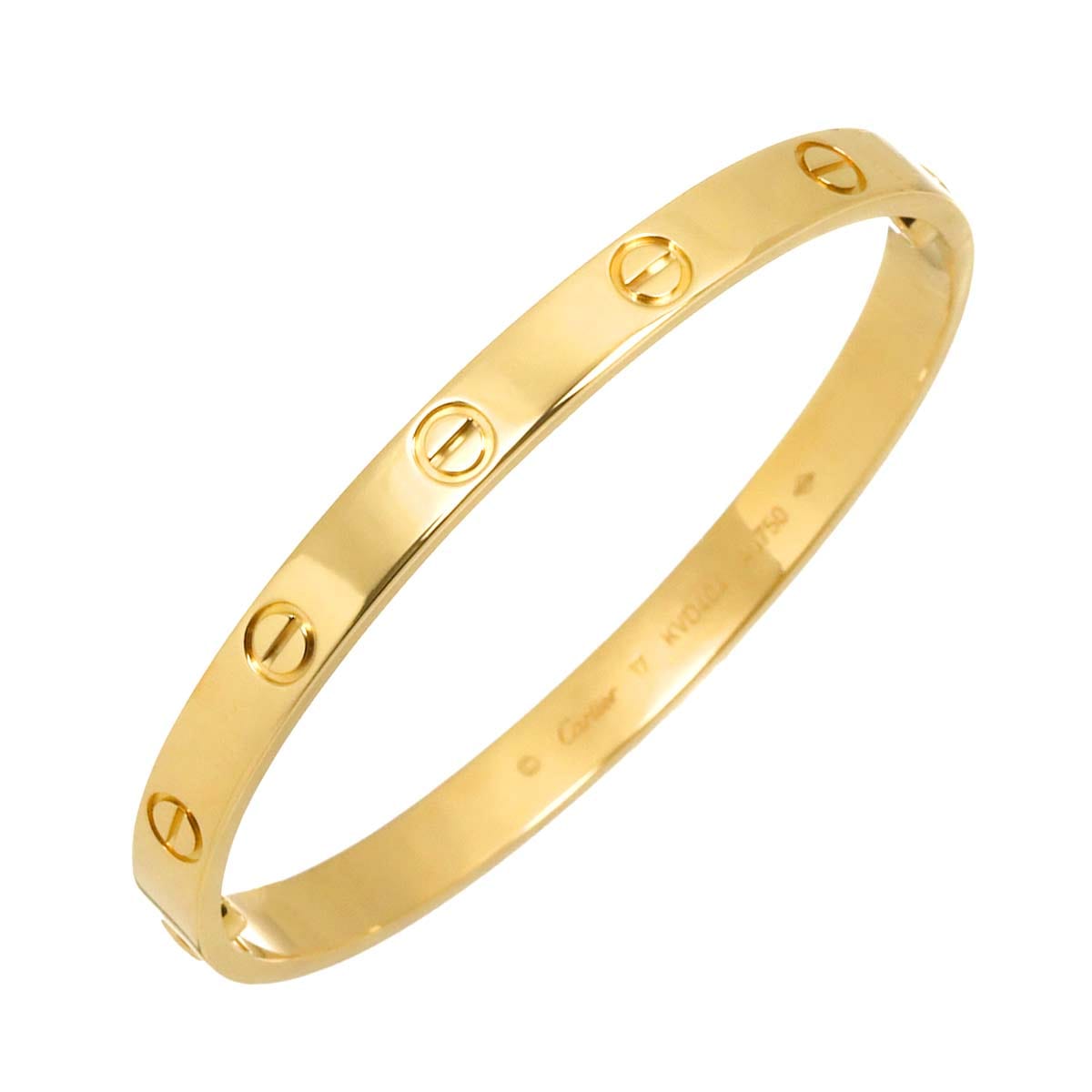 Cartier ラブ ブレス #17 K18 YG イエローゴールド 750 ブレスレット バングル Love Bracelet カルティエ 90296913