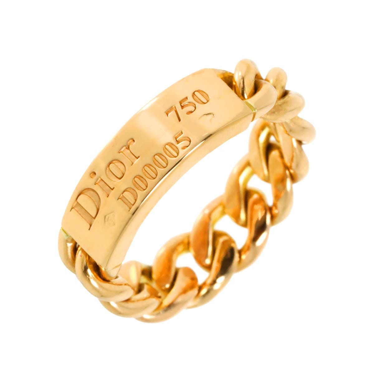 Dior ゴルメット チェーン #46 リング K18 PG ピンクゴールド 750 指輪 Gourmette Ring ディオール 90298288