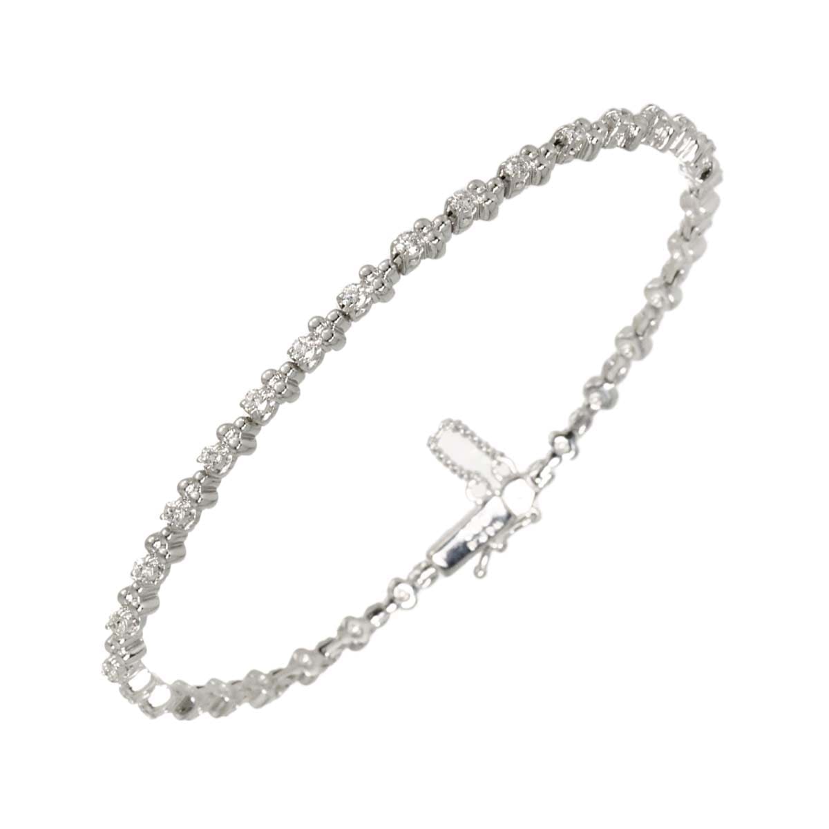 TASAKI ダイヤ 0.90ct ブレスレット 17.5cm K18 WG ホワイトゴールド 750 田崎真珠 Diamond Bracelet タサキ 90299624