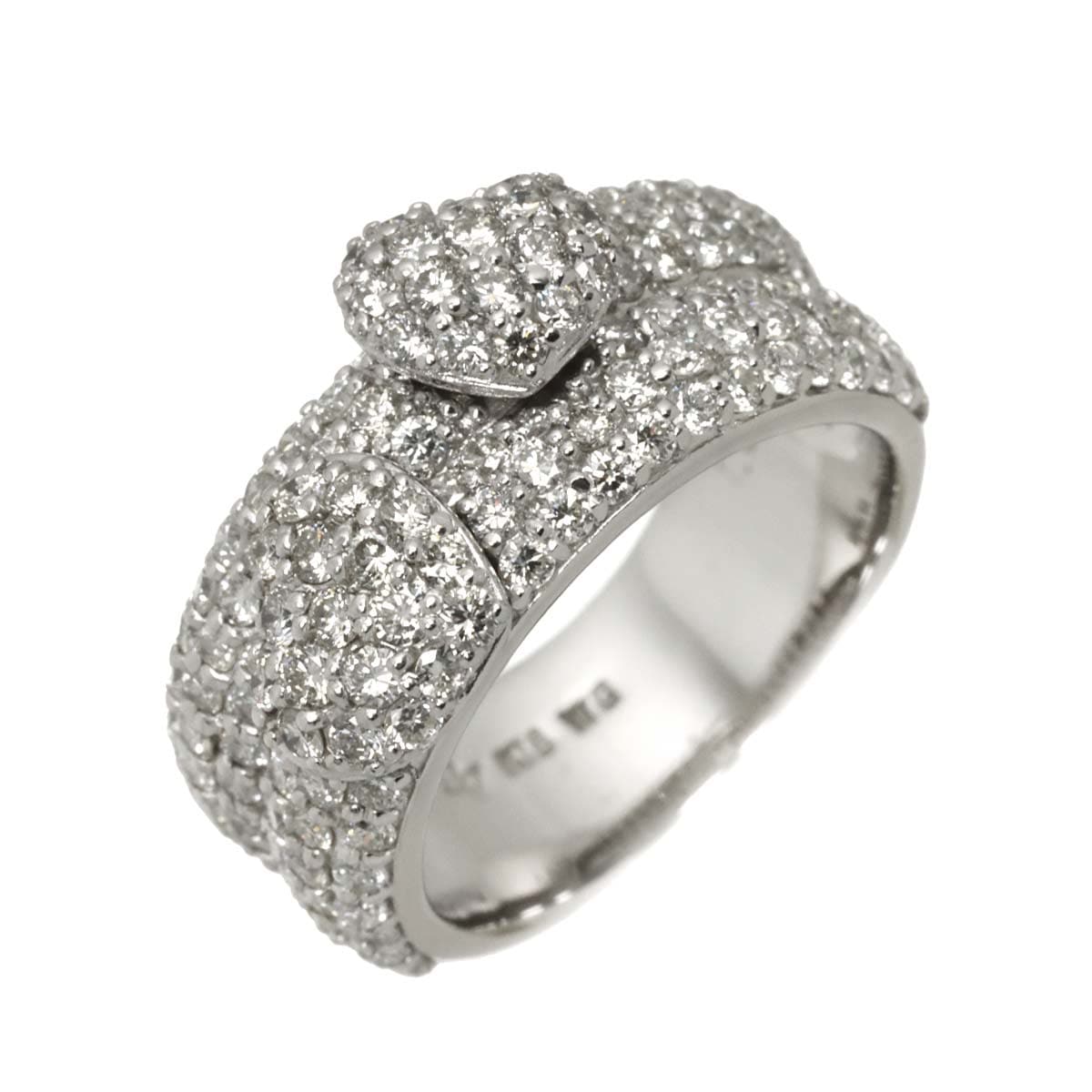 Ponte Vecchio 8号 リング ダイヤ 1.57ct K18 WG ホワイトゴールド 750 指輪 ハート Diamond Ring ポンテヴェキオ 90299727