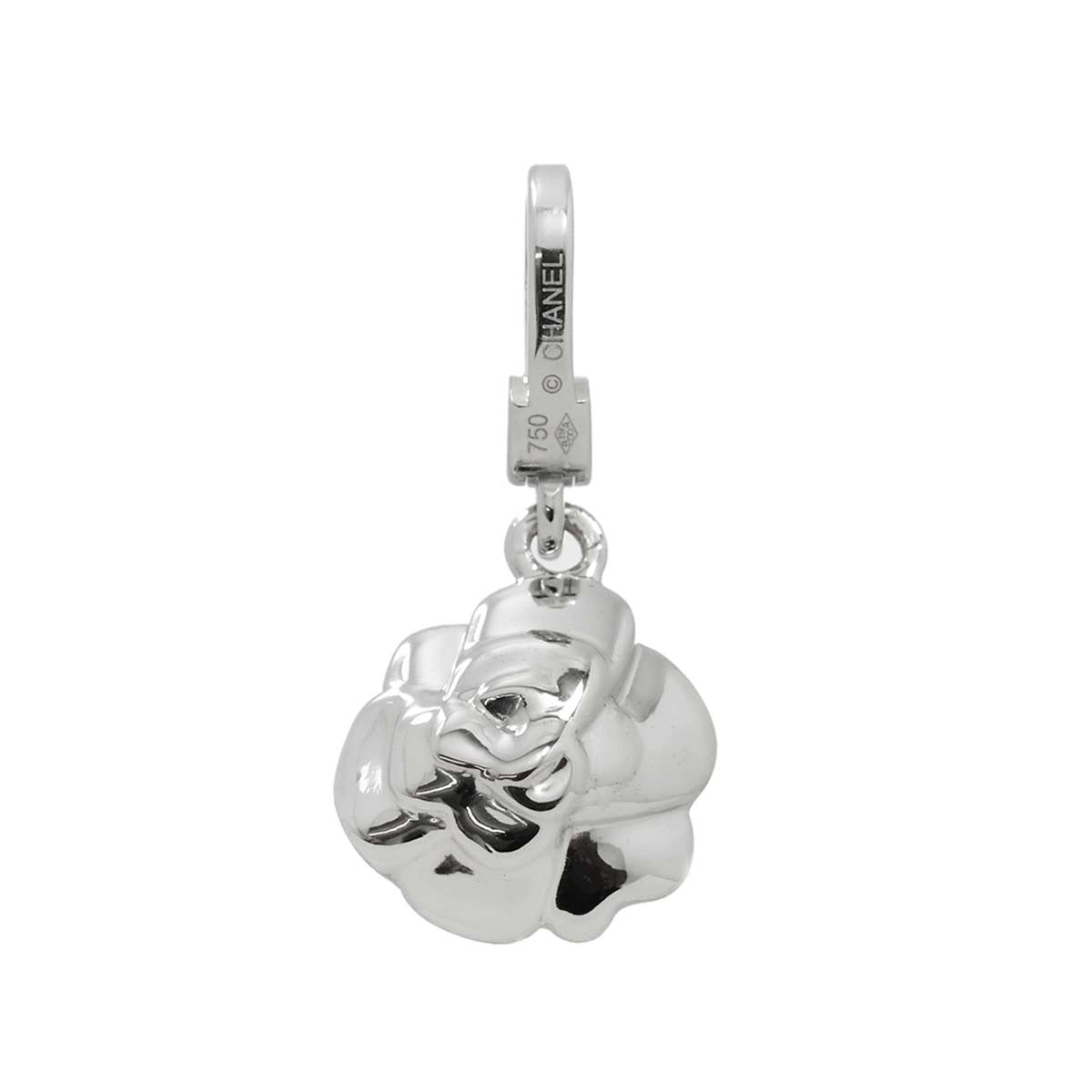 CHANEL カメリア ペンダント トップ K18 WG 750 ホワイトゴールド チャーム Pendant Top シャネル 90299742