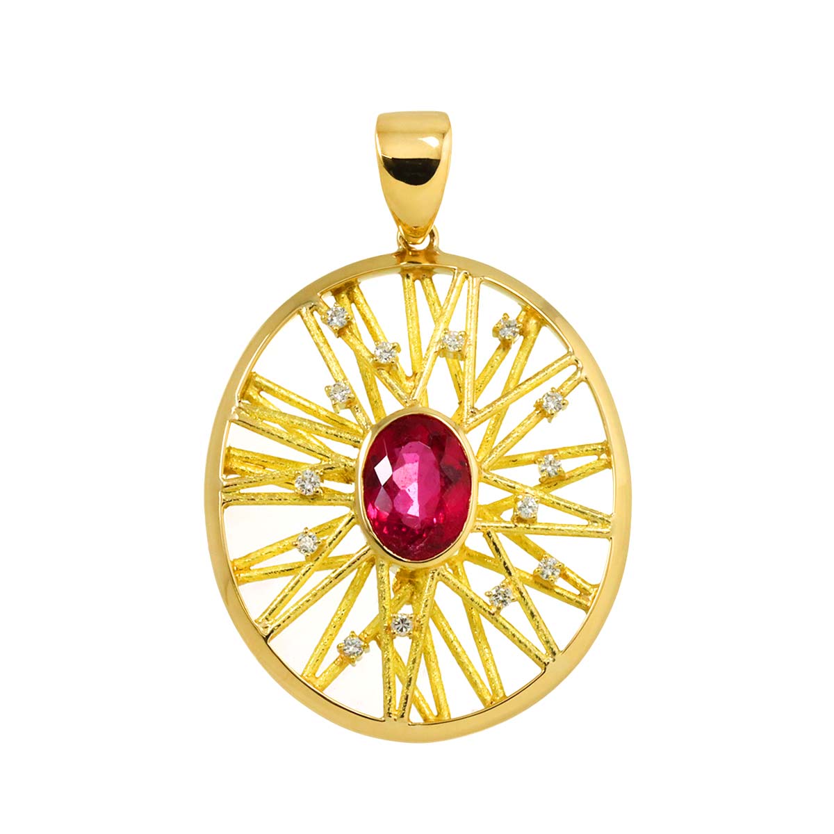 TASAKI トルマリン 3.67ct ダイヤ 0.24ct ペンダント トップ K18 YG イエローゴールド 750 田崎真珠 Pendant Top タサキ 90299981