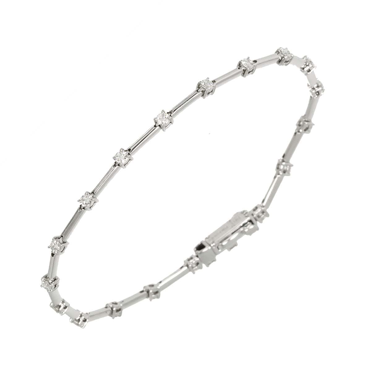 TASAKI ダイヤ 1.00ct ブレスレット 18cm K18 WG ホワイトゴールド 750 田崎真珠 Diamond Bracelet タサキ 90299983
