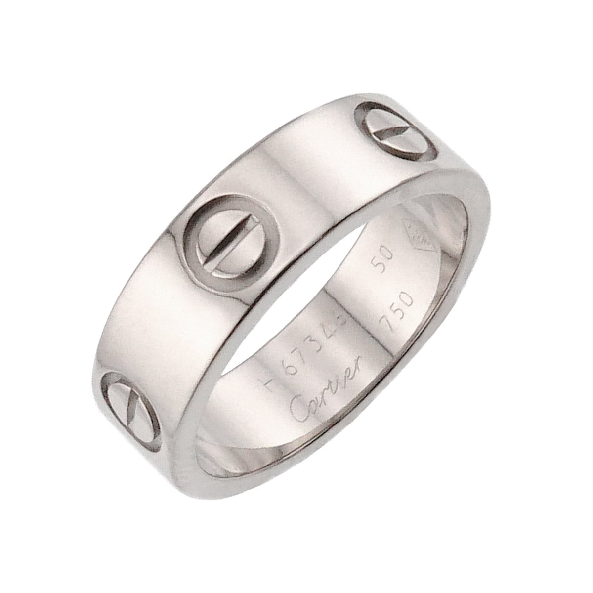 Cartier ラブ #50 リング K18 WG ホワイトゴールド 750 指輪 Love Ring カルティエ 90300697