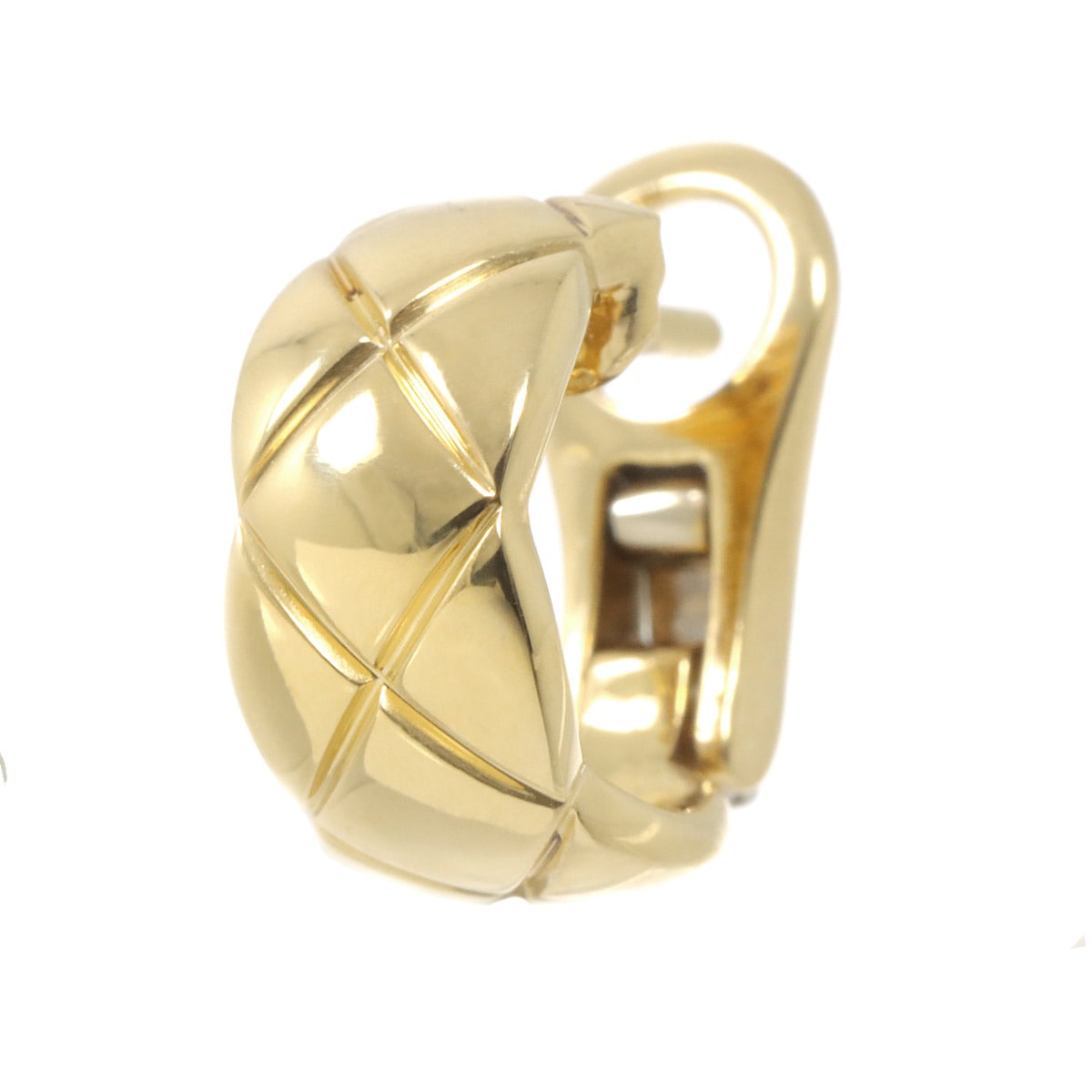 CHANEL ココ クラッシュ イヤリング K18 YG イエローゴールド 750 片方のみ 片耳 Earrings Clip on シャネル 90300912