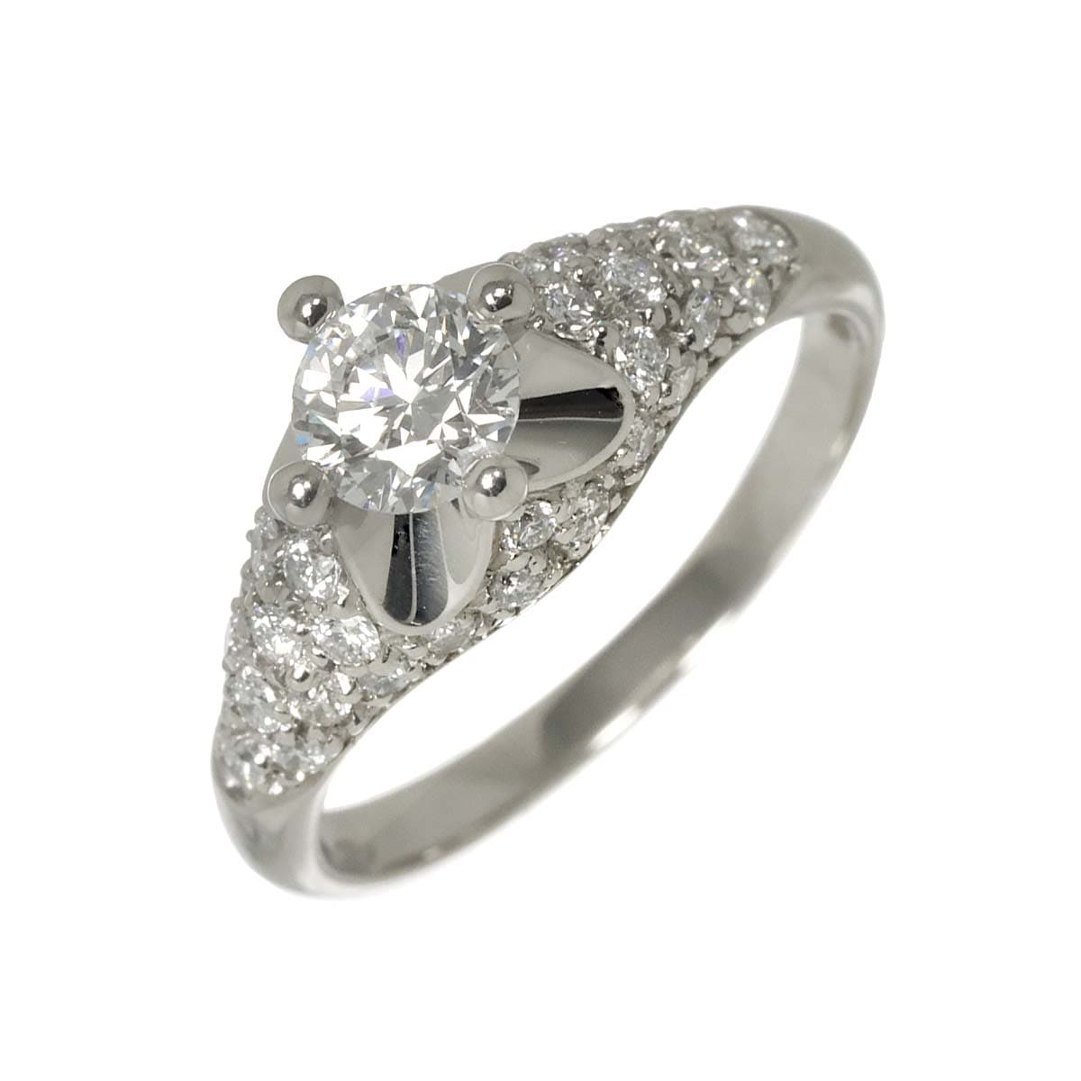 BVLGARI コロナ ダイヤ 0.52ct F/IF 11.5号 リング Pt プラチナ 指輪 Corona Ring ブルガリ 90300919