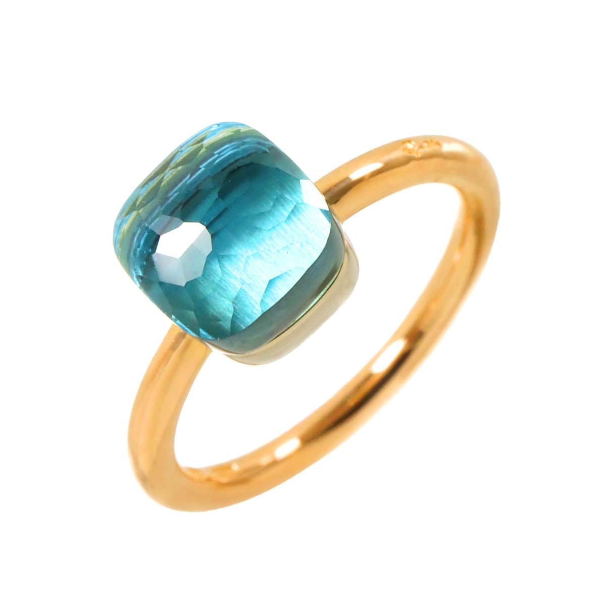 Pomellato ヌード プチ #51 リング ブルートパーズ K18 PG WG ピンク ホワイトゴールド 750 指輪 Topaz Ring【証明書付き】ポメラート 90300952