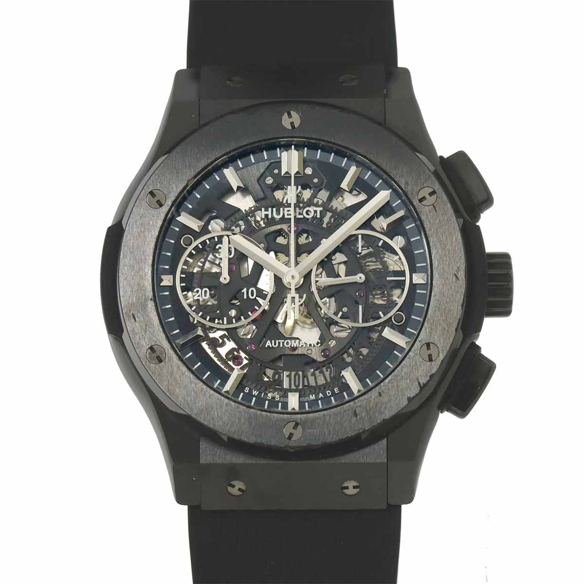 HUBLOT クラシックフュージョン アエロフュージョン ブラックマジック クロノグラフ 525 CM 0170 RX メンズ 腕時計 スケルトン ウォッチ ウブロ 90302212