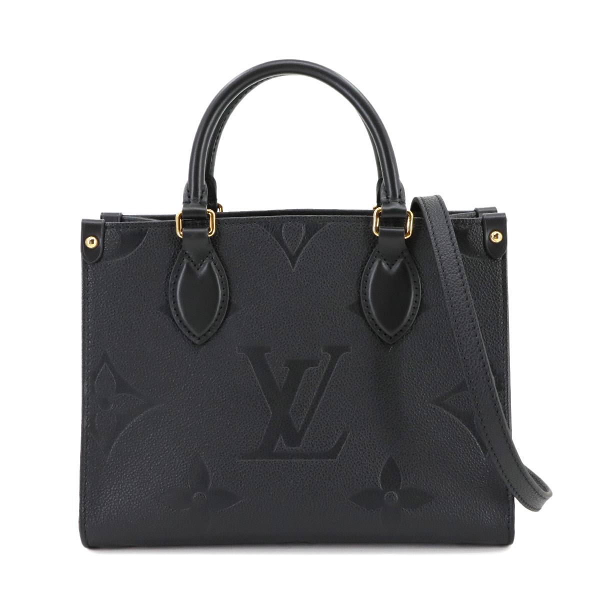 LOUIS VUITTON モノグラム アンプラント オンザゴー PM 2way トート ショルダー バッグ ノワール M45653 RFID Onthego PM  ルイ ヴィトン 90301225