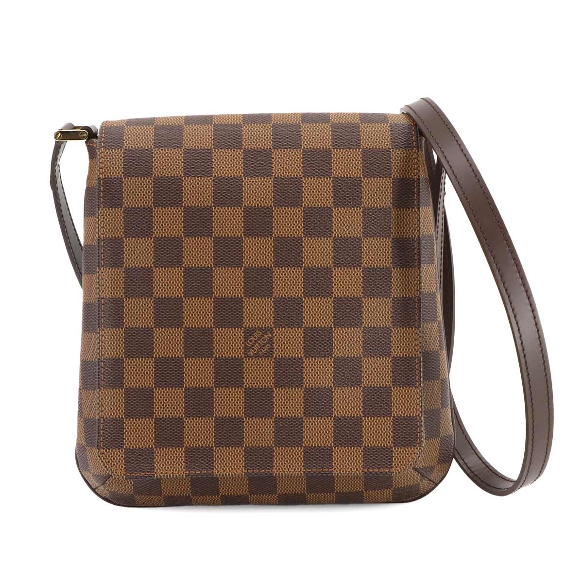 LOUIS VUITTON ダミエ ミュゼット サルサ ロング ショルダー バッグ エベヌ N51300 ゴールド 金具 Musette Salsa ルイ ヴィトン 90301454