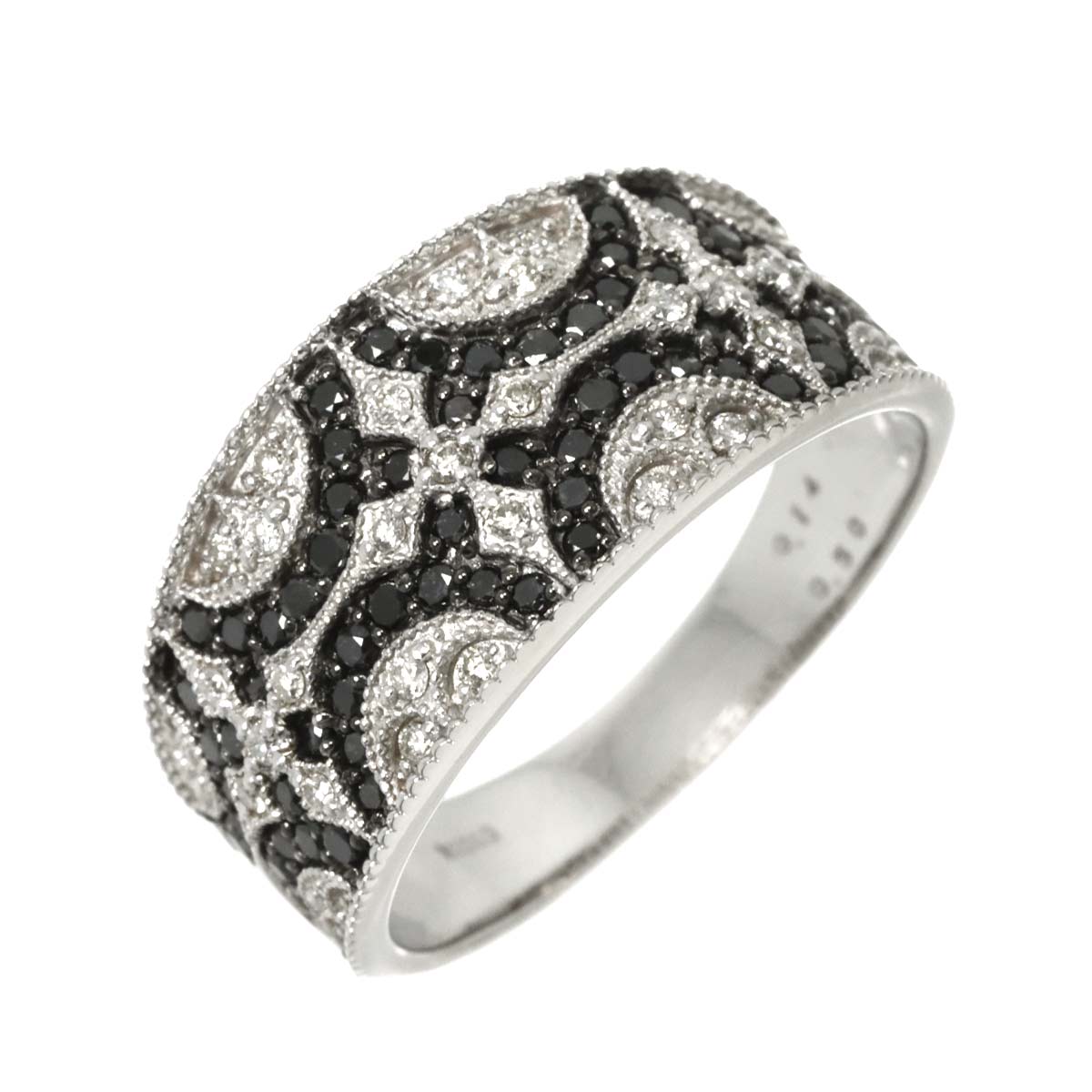 K18 WG 指輪　ダイヤ　11号 K18WG ブラックダイヤモンド 指輪 11号 ホワイトゴールド｜Reizm(リズム)