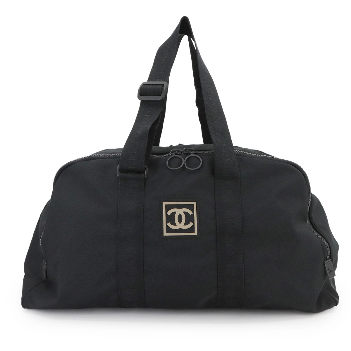 CHANEL スポーツライン ボストン バッグ ナイロン ブラック A19976 ヴィンテージ トラベル Boston Bag シャネル 90299421