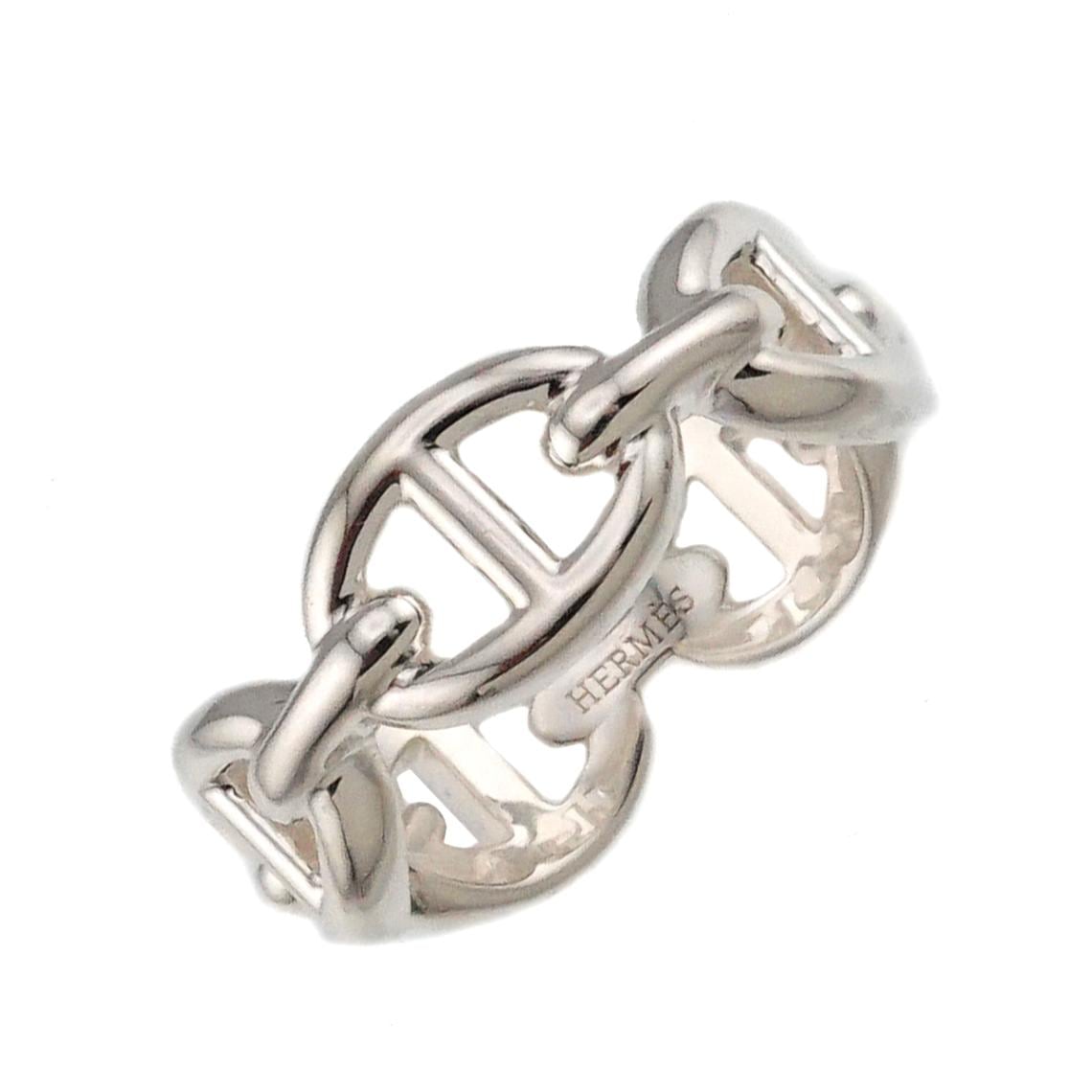 HERMES シェーヌダンクル アンシェネ PM #53 リング SV シルバー 925 指輪 Chaine dancre Ring 【証明書付き】エルメス 90302205