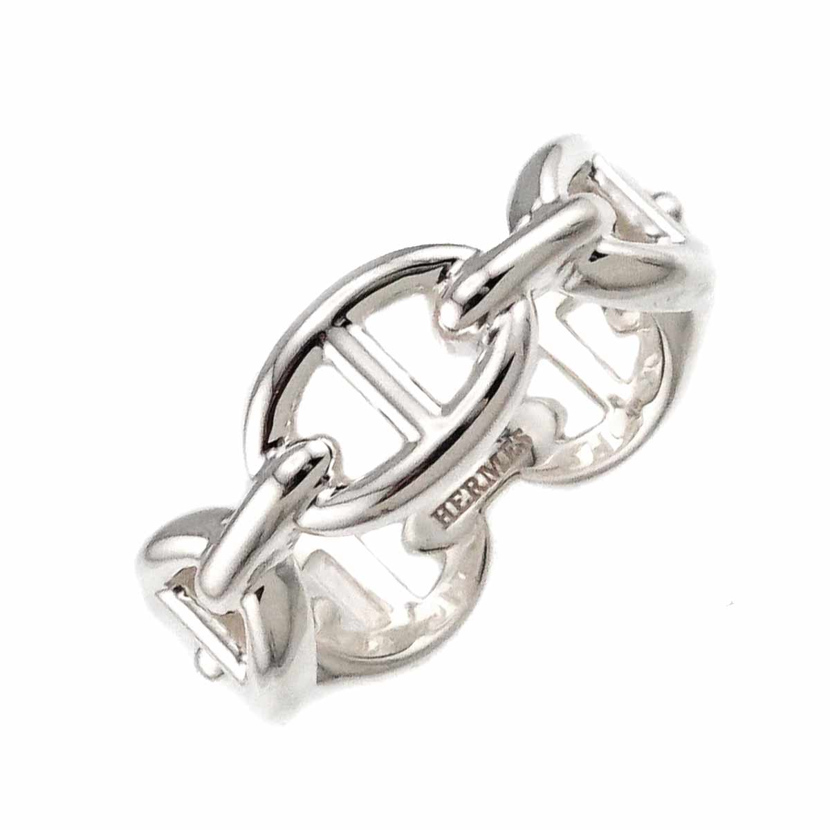 HERMES シェーヌダンクル アンシェネ PM #54 リング SV シルバー 925 指輪 Chaine dancre Ring 【証明書付き】エルメス 90302207