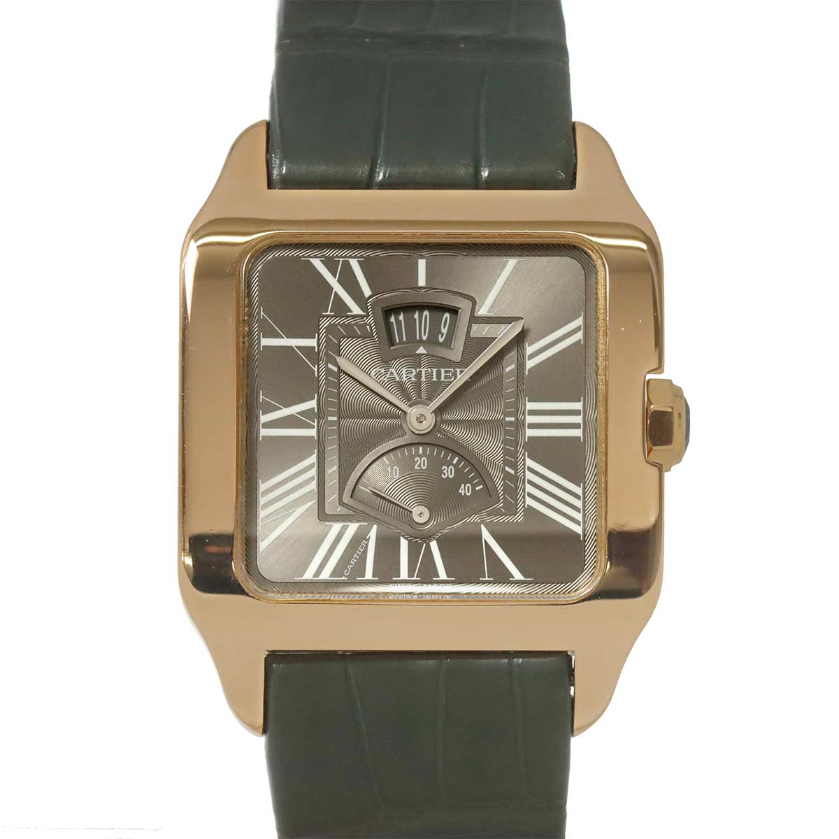 Cartier サントスデュモン XL W2020068 メンズ 腕時計 グレー K18PG ピンクゴールド オートマ 自動巻き ウォッチ Santos Dumont カルティエ 90289720