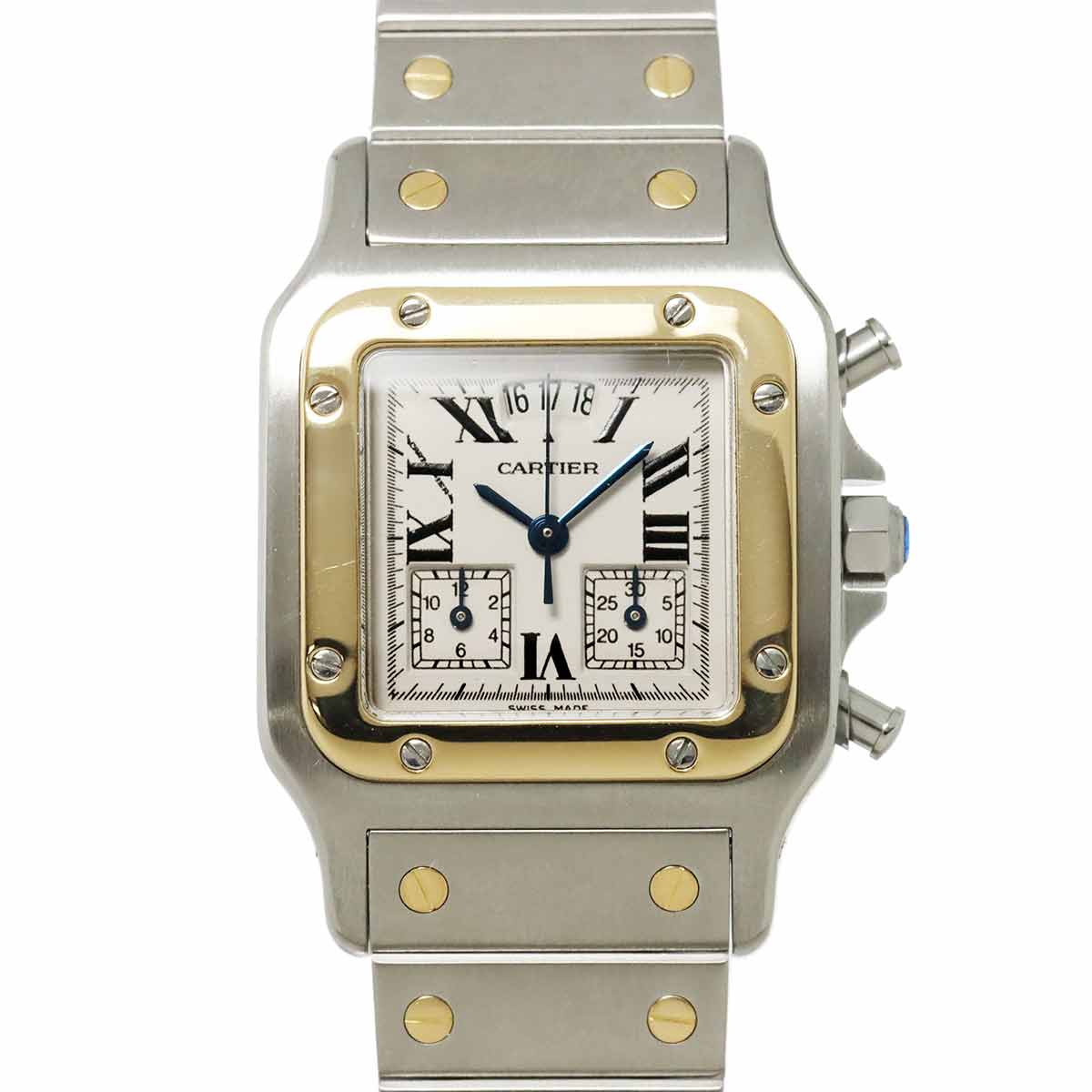 CARTIER タンク バスキュラント アナログ レザー 時計 2163-2 CARTIER