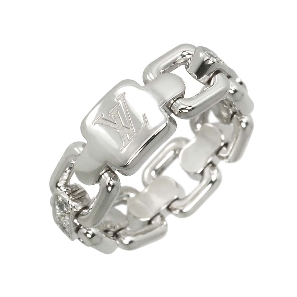 LOUIS VUITTON バーグチェーン アトラクション #49 リング ダイヤ K18 WG ホワイトゴールド 750 指輪 Berg Chain Ring ルイ ヴィトン 90300715