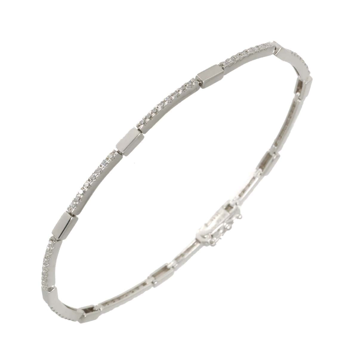 DE BEERS LINE ダイヤ 1.00ct ブレスレット 19.5cm ホワイトゴールド 750 Diamond Bracelet デビアス ライン 90301876