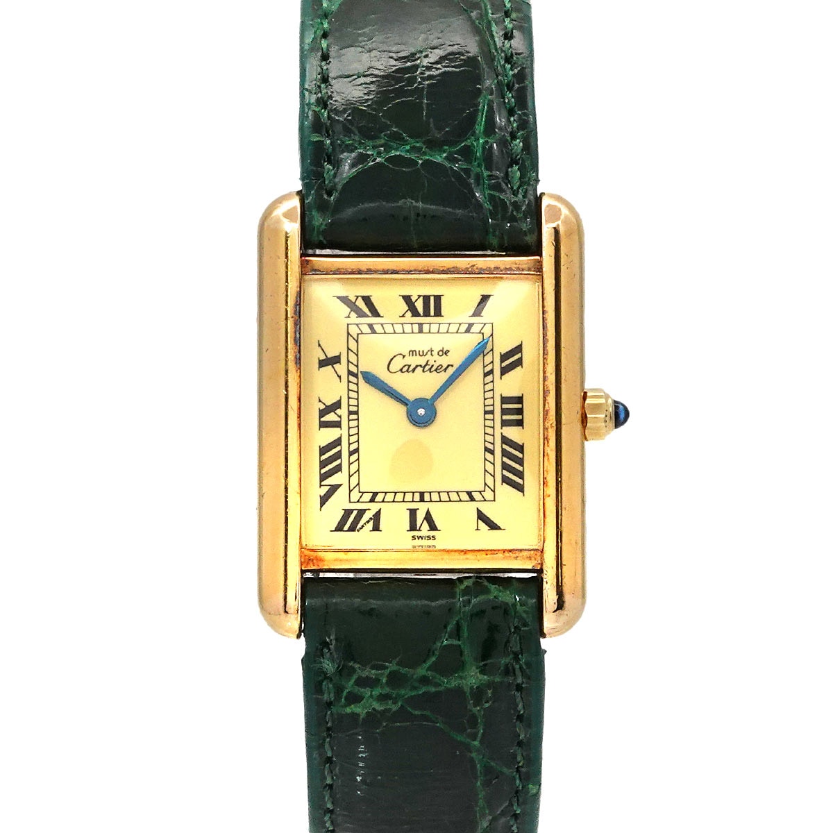 Cartier マストタンクSM ヴェルメイユ ヴィンテージ レディース 腕時計 アイボリー SV925 クォーツ ウォッチ Must Tank カルティエ 90303399