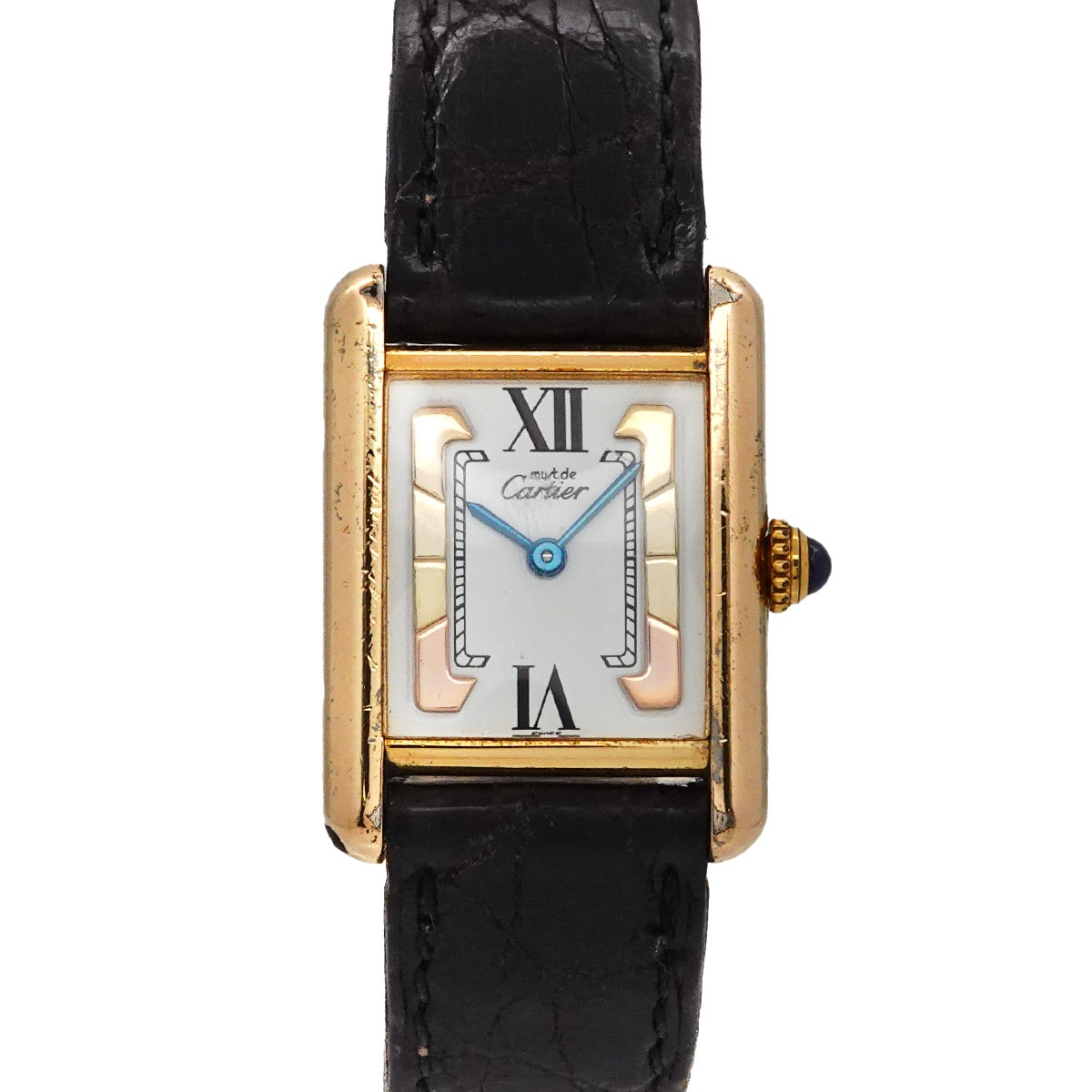 Cartier マストタンクSM ヴェルメイユ W1006354 ヴィンテージ レディース 腕時計 ホワイト SV925 クォーツ ウォッチ Must Tank カルティエ 90303401