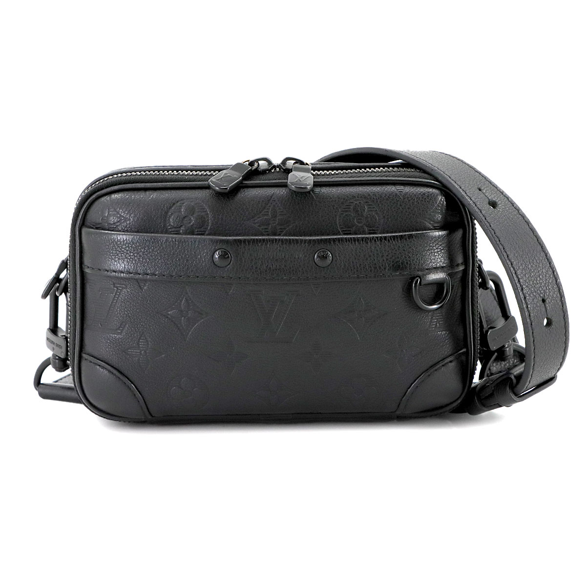 LOUIS VUITTON モノグラム シャドウ アルファ ウェアラブル ウォレット NV ショルダー バッグ ブラック M82544 RFID Alpha Wearable Wallet ルイ ヴィトン 90300449