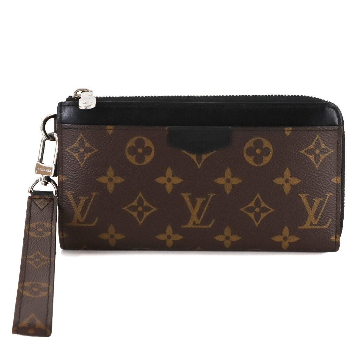 LOUIS VUITTON モノグラム マカサー ジッピー ドラゴンヌ L字ファスナー 長財布 ブラウン ブラック M69407 RFID Dragonne Wallet ルイ ヴィトン 90302907