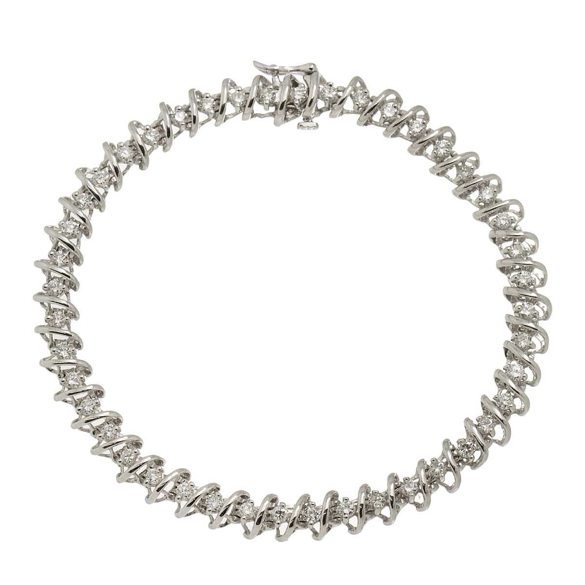 ダイヤ 2.00ct K18 WG ブレスレット 18.5cm ホワイトゴールド 750 Diamond Bracelet 90302353