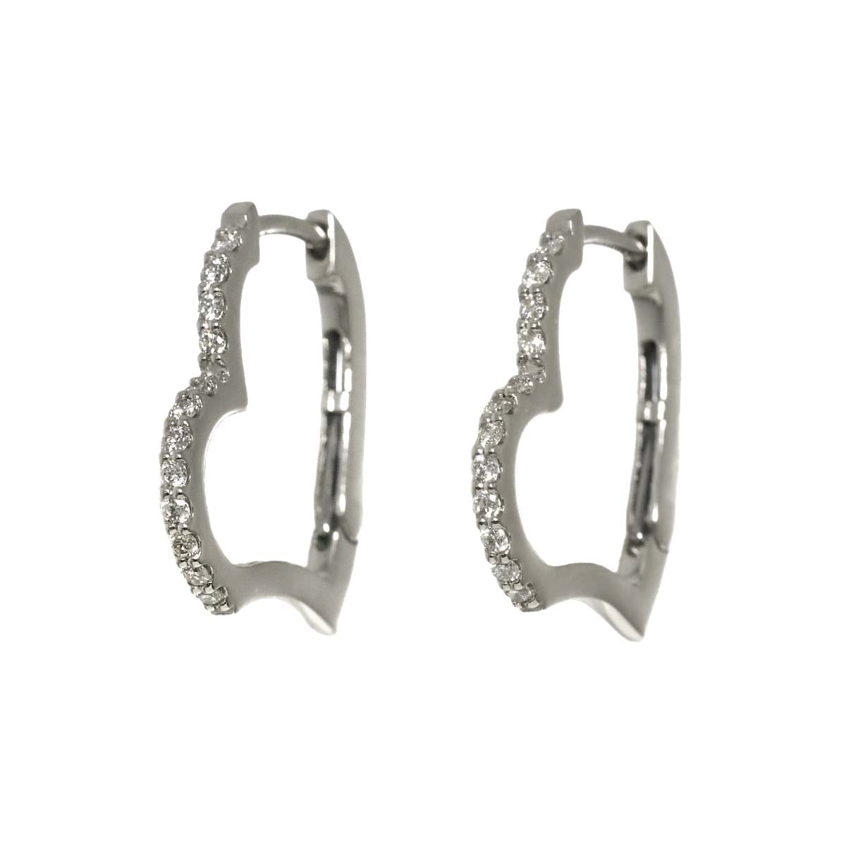 ダイヤ 0.10ct/0.10ct ピアス Pt プラチナ Diamond Earrings Pierced 90302418