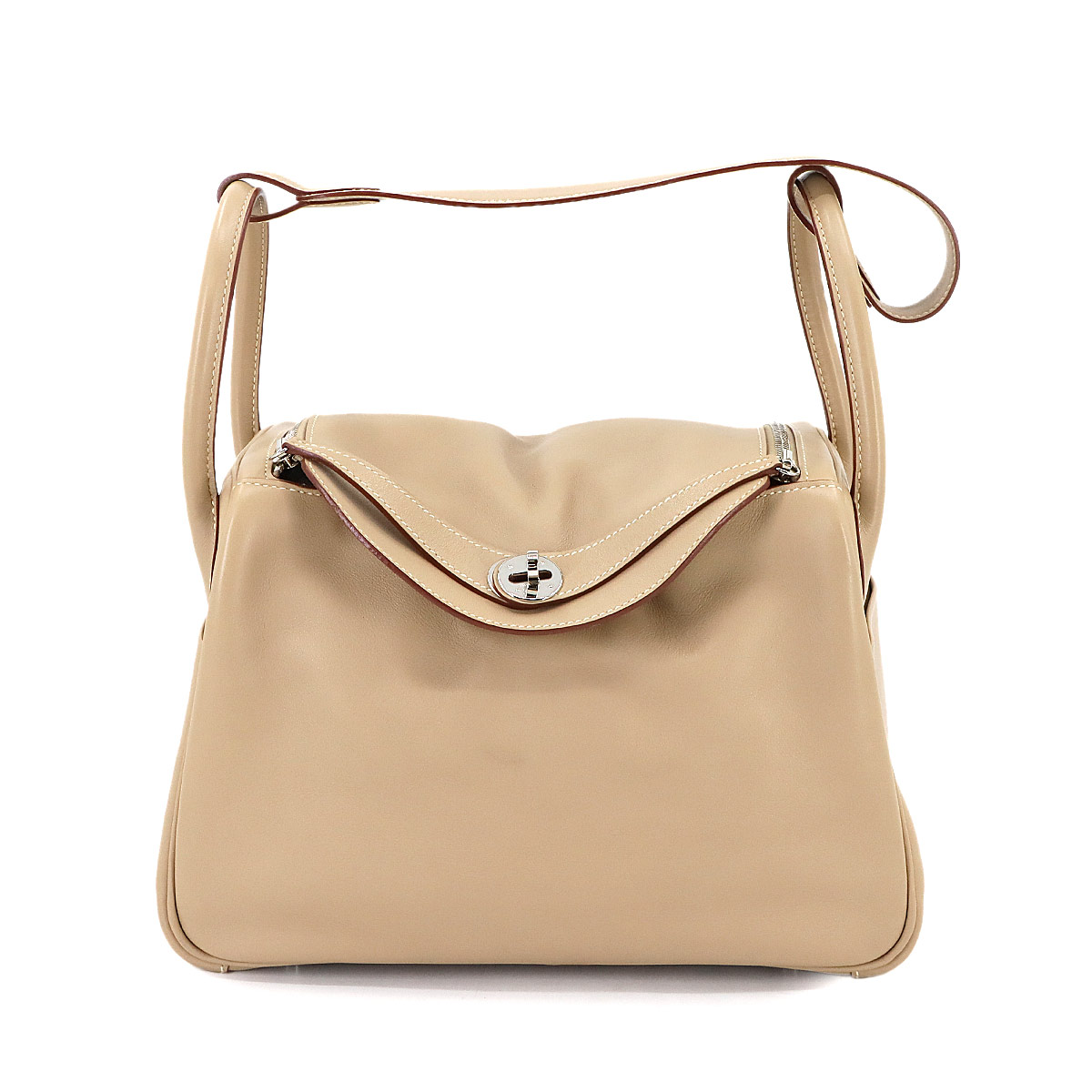 HERMES リンディ 30 2way ハンド ショルダー バッグ スイフト パーシュマン □L刻印 シルバー 金具 Lindy 30 エルメス 90300331