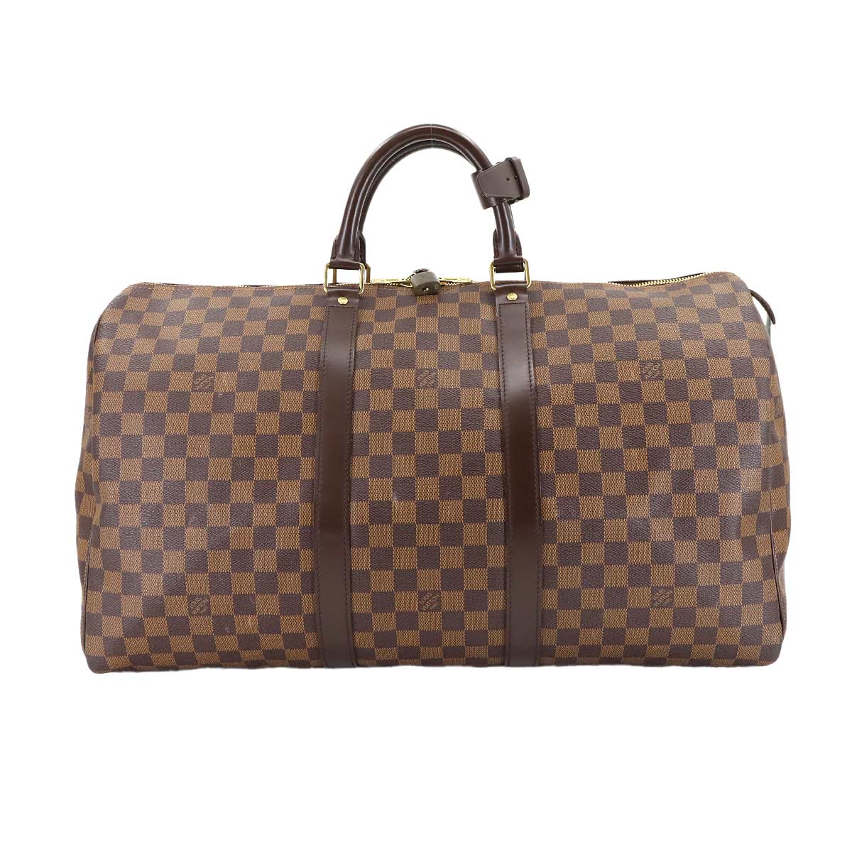 LOUIS VUITTON ダミエ キーポル 50 ボストン バッグ エベヌ N41427 ゴールド 金具 Keepall 50 ルイ ヴィトン 90301529