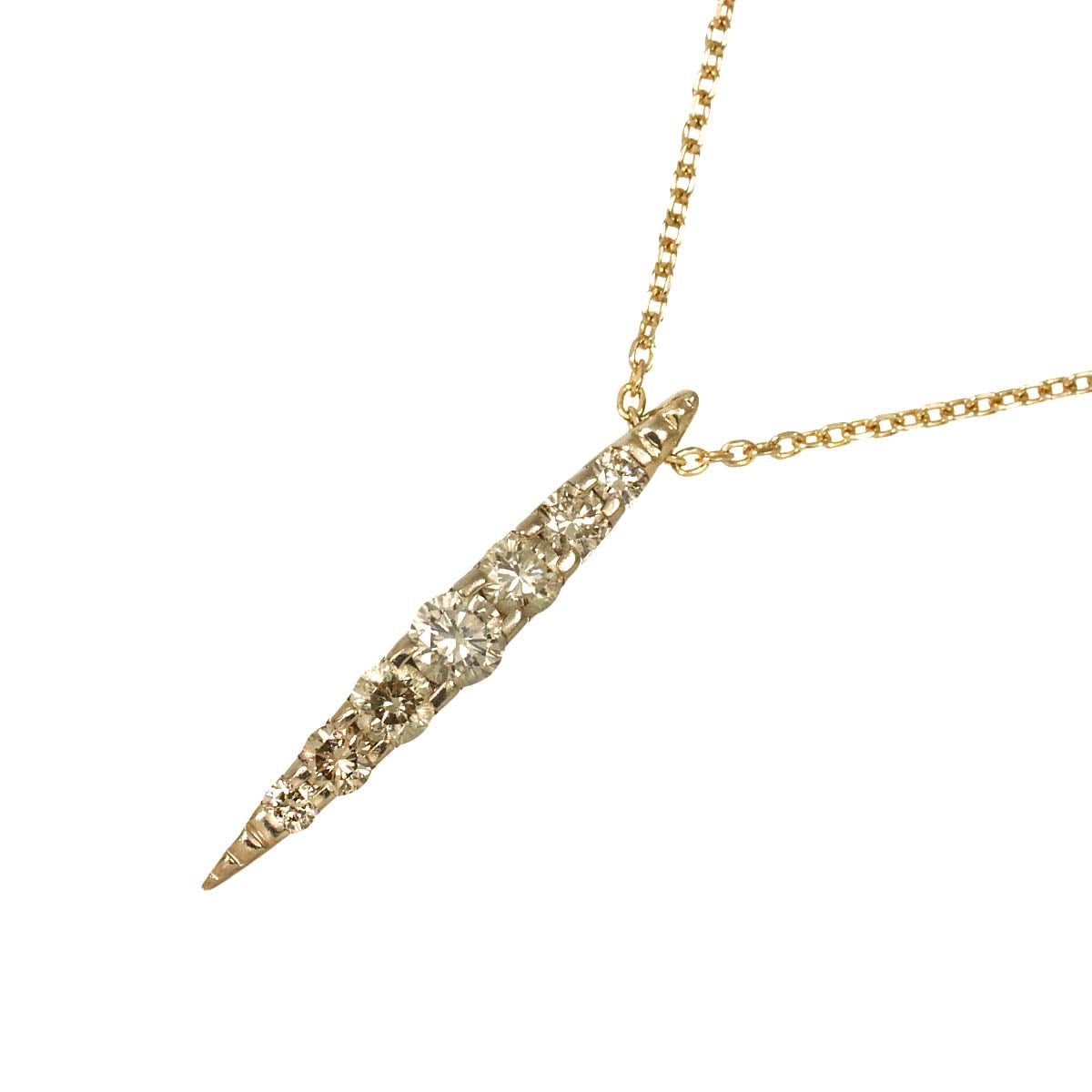 KASHIKEY ネイキッド ブラウンダイヤ 0.50ct ネックレス 45cm K18 BG ブラウン ゴールド 750 Necklace カシケイ 90301877
