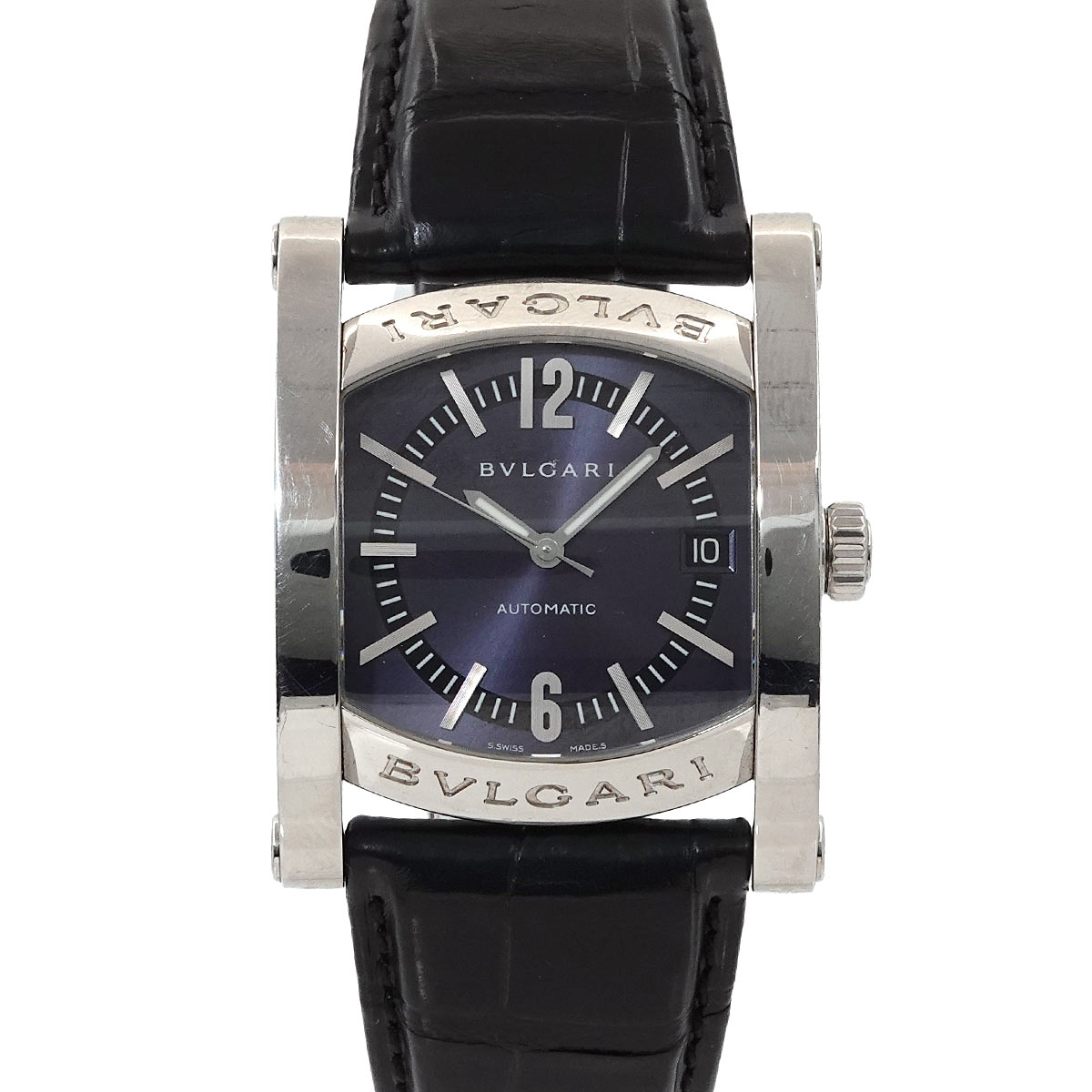 ブルガリ BVLGARI アショーマ AA44S メンズ 腕時計 デイト ネイビー オートマ 自動巻き ウォッチ Assioma ブルガリ 90299908