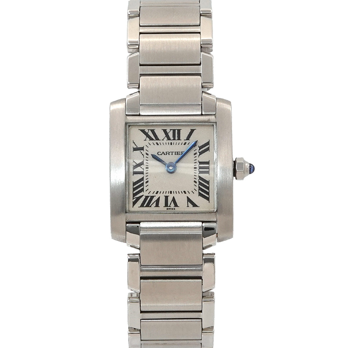 Cartier タンクフランセーズSM W51008Q3 レディース 腕時計 アイボリー クォーツ ウォッチ Tank Francaise カルティエ 90303478