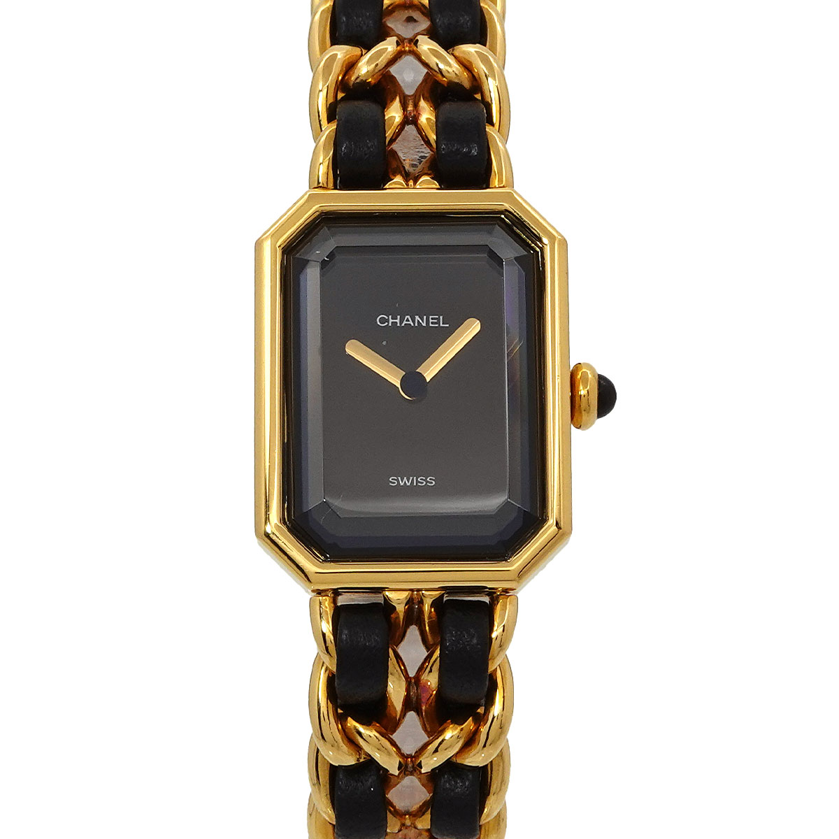CHANEL プルミエール Mサイズ H0001 ヴィンテージ レディース 腕時計 ブラック ゴールド クォーツ ウォッチ Premiere シャネル 90303538