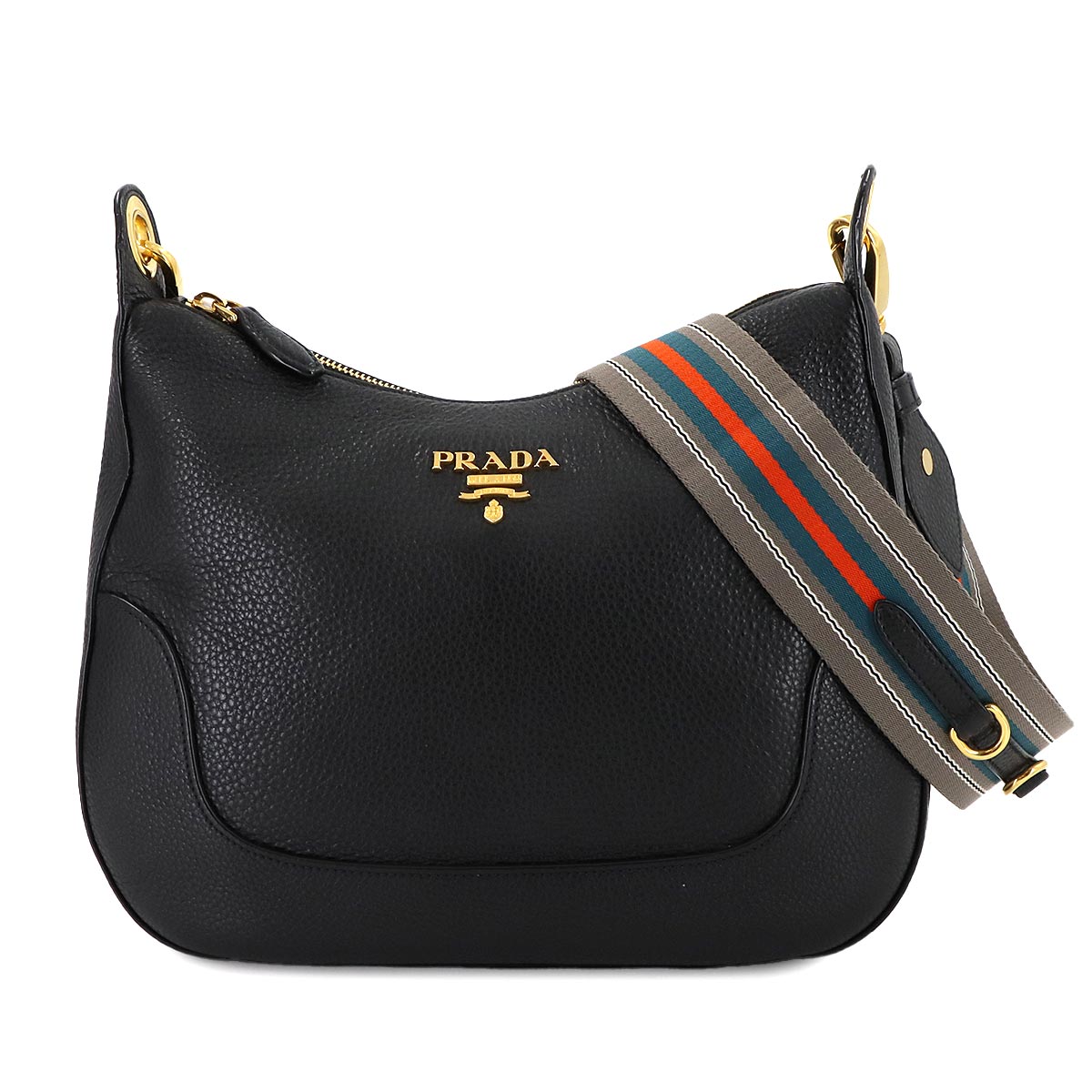PRADA ショルダー バッグ レザー ネロ ブラック 1BC052 ゴールド 金具 Shoulder Bag プラダ 90302923