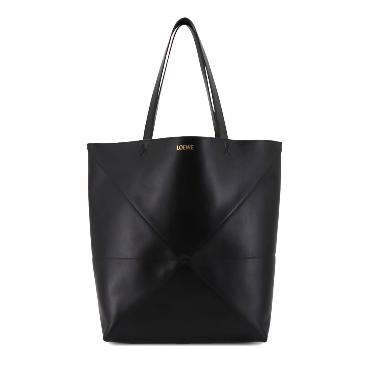 LOEWE パズル フォルド トート XL バッグ レザー ブラック B933Q18X01 Puzzle Fold tote ロエベ 90303179