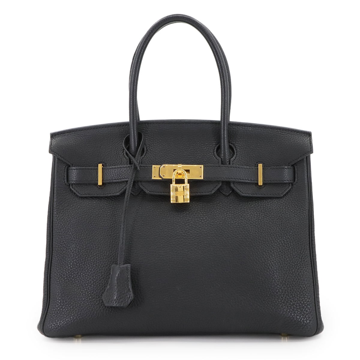 HERMES バーキン30 トゴ ブラック ハンド バッグ □L刻印 ゴールド 金具 Birkin エルメス 90303738