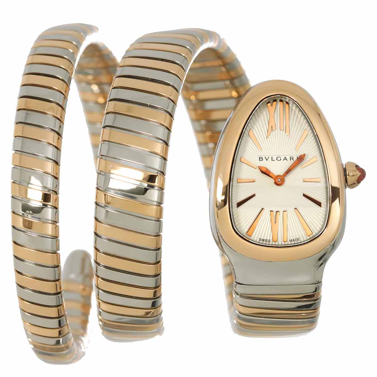 BVLGARI セルペンティ トゥボガス コンビ 102236 SP35SPG レディース 腕時計 シルバー K18PG ピンクゴールド クォーツ ウォッチ Serpenti ブルガリ 90297941