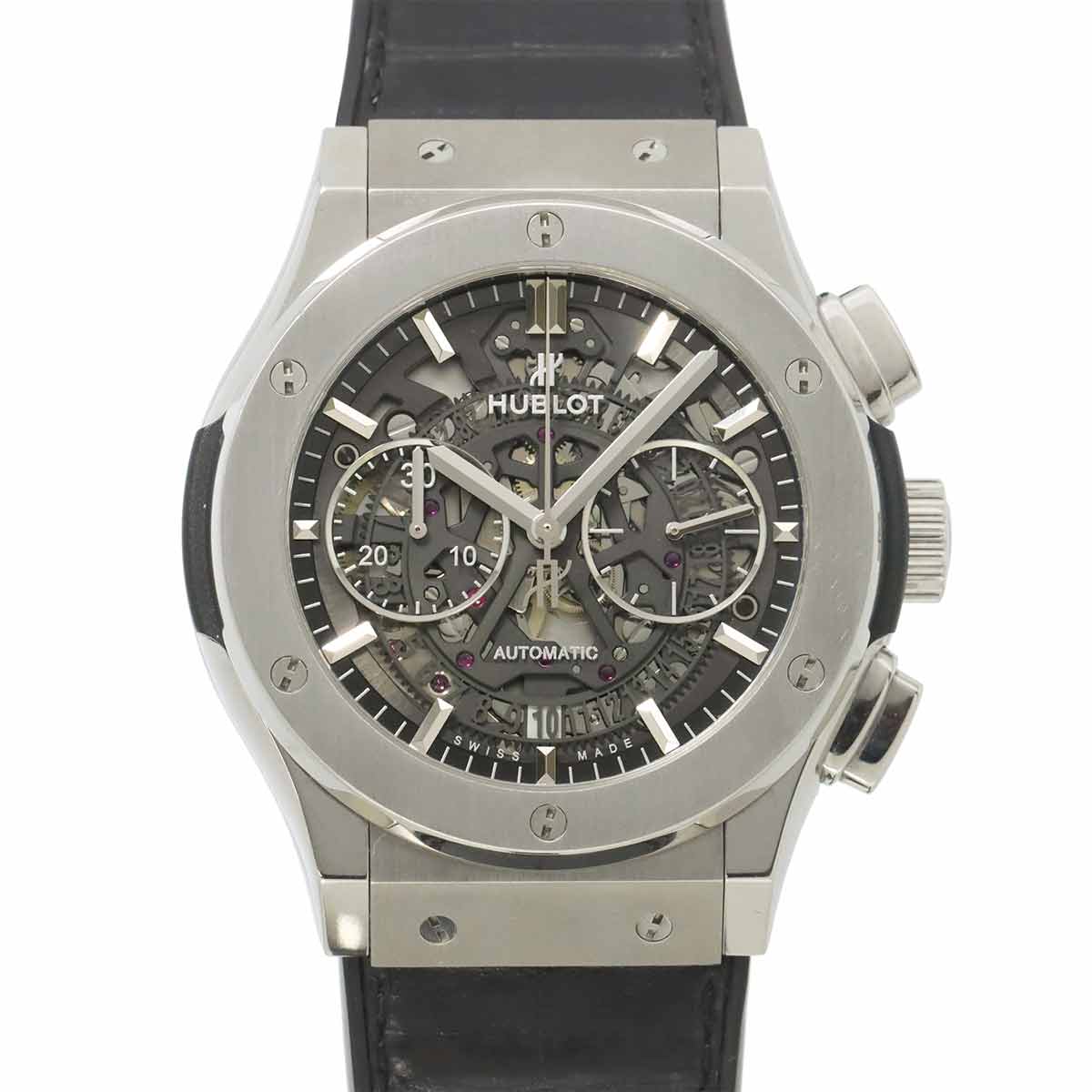 HUBLOT クラシックフュージョン アエロフュージョン クロノグラフ チタニウム 525 NX 0170 LR メンズ 腕時計 スケルトン オートマ 自動巻き ウブロ 90299507