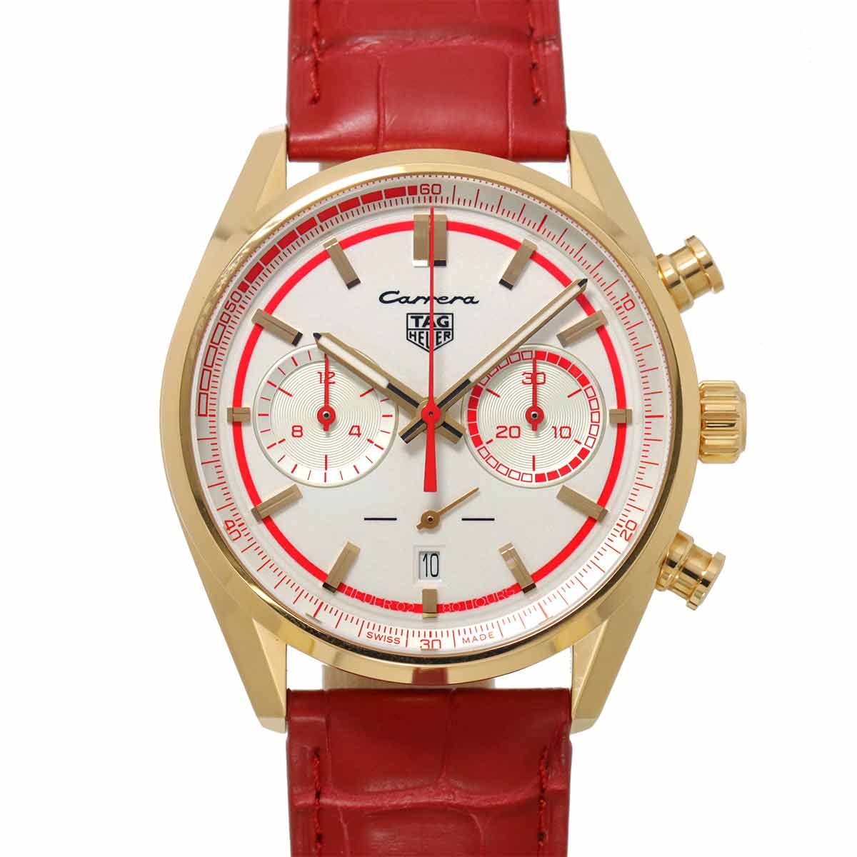 TAG Heuer カレラ キャリバーホイヤー02 クロノグラフ ポルシェ リミテッドエディション CBN2045 250本限定 メンズ 腕時計 デイト ホワイト K18PG ピンクゴールド オートマ 自動巻き Carrera タグホイヤー 90304046