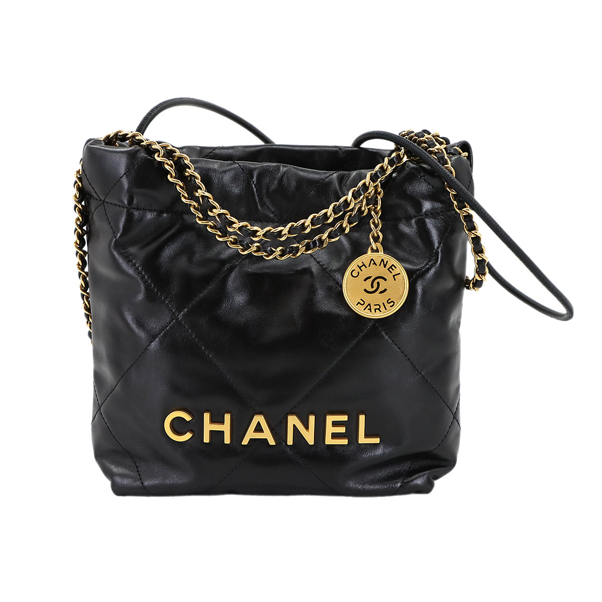 CHANEL 22 ミニ 2way チェーン ハンド ショルダー バッグ レザー ブラック AS3980 CHANEL 22 Mini Bag シャネル 90302904
