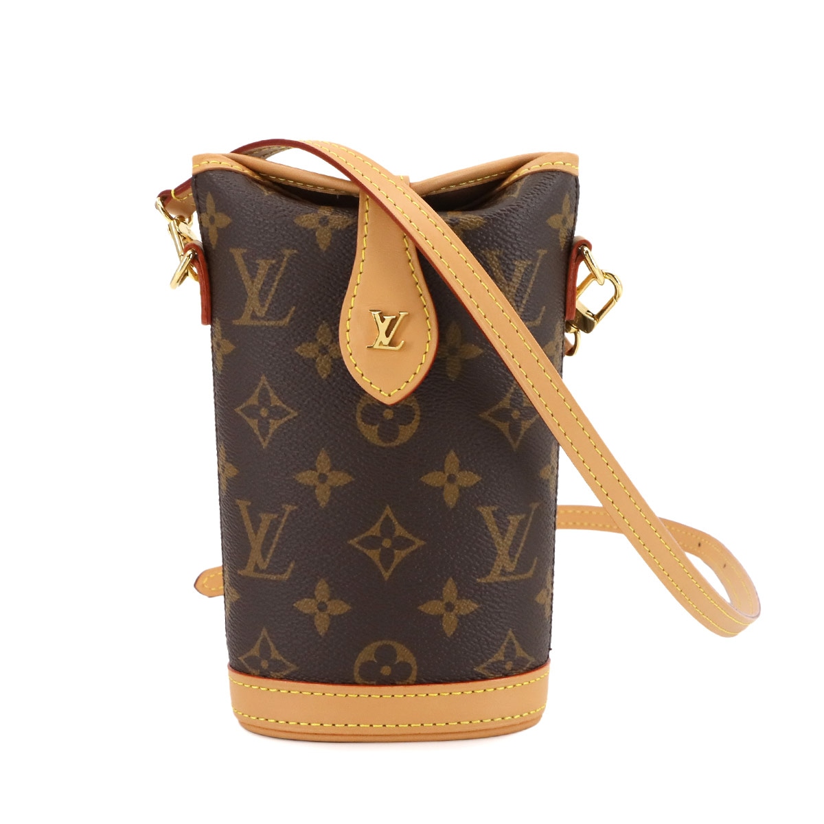 LOUIS VUITTON モノグラム フォールド ミー ポーチ ショルダー バッグ ブラウン M80874 RFID Fold Me Pouch ルイ ヴィトン 90302927